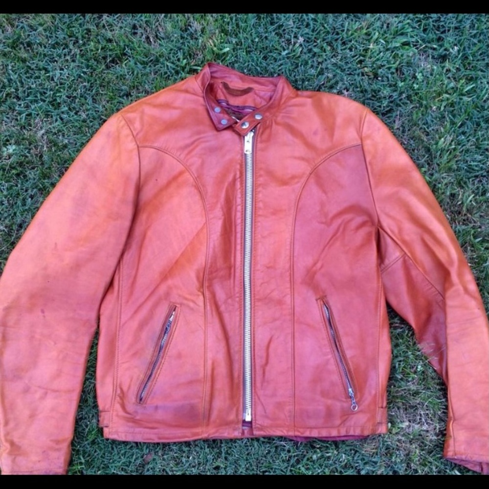 Vintage Schott Cafe Racer Steerhide Leather Jacket